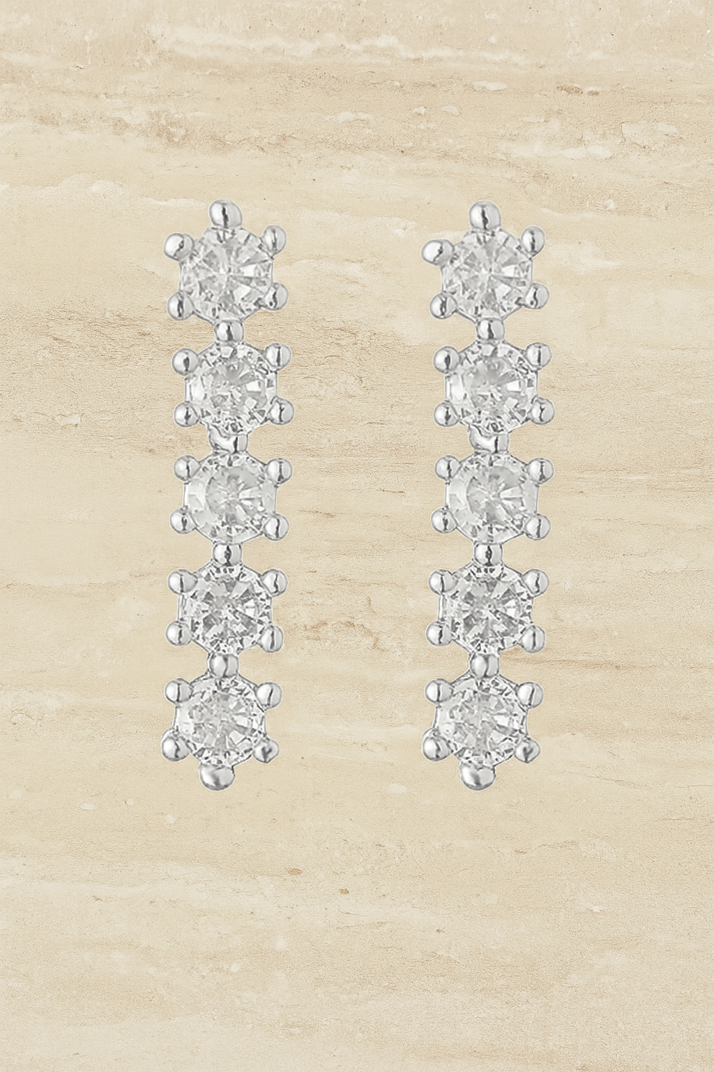 Strass earrings silver