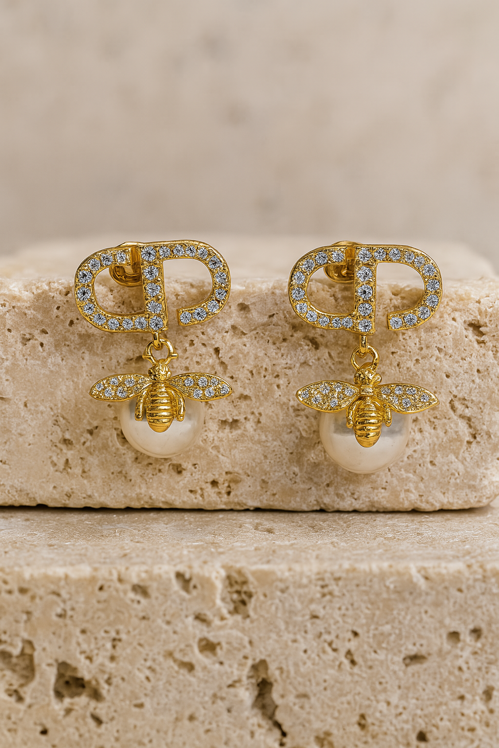 Pearl stone earrings