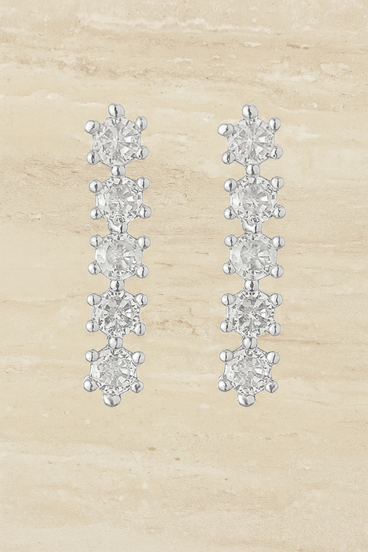 Strass earrings silver