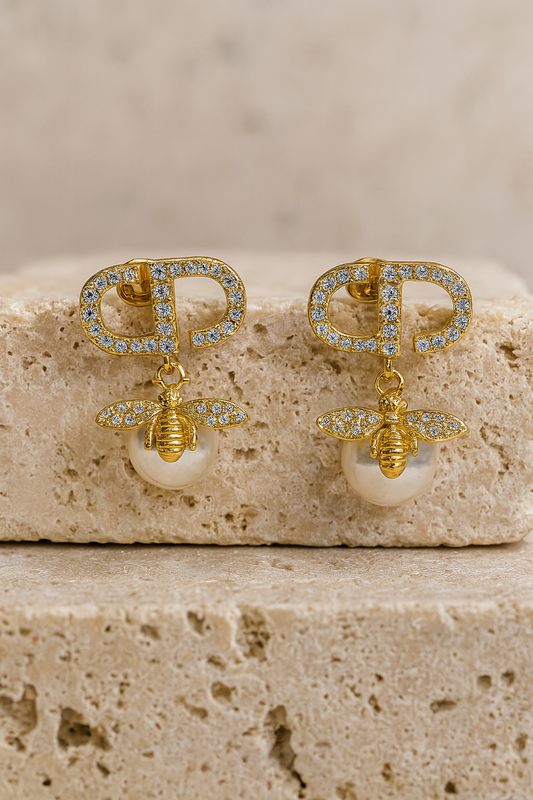 Pearl stone earrings